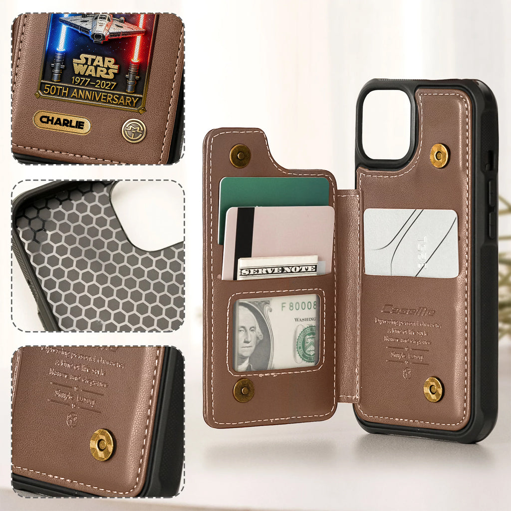 50th Anniversary - Personalized The Force Wallet Phone Case