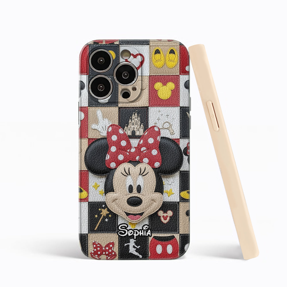 Magical Friends - Personalized Mouse Leather Phone Case