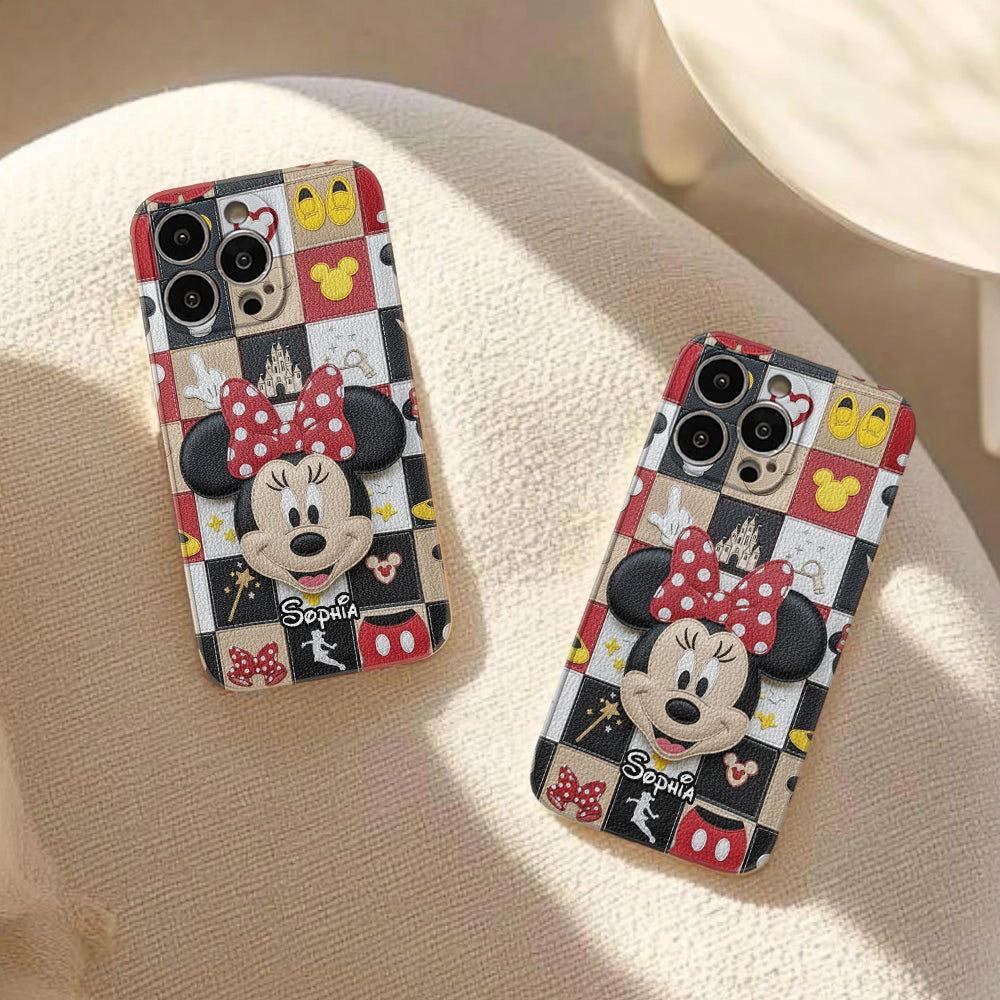 Magical Friends - Personalized Mouse Leather Phone Case
