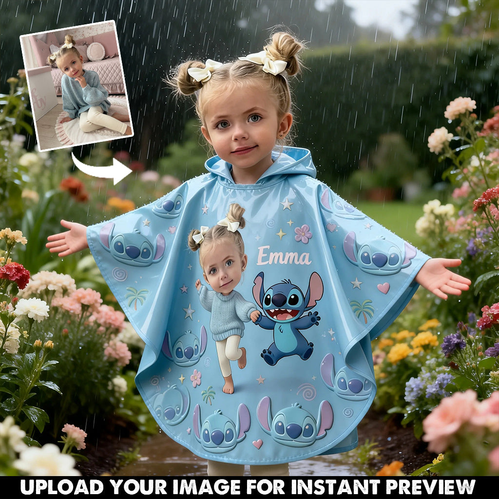 Custom Any Photo - Personalized Ohana Rain Poncho Coat
