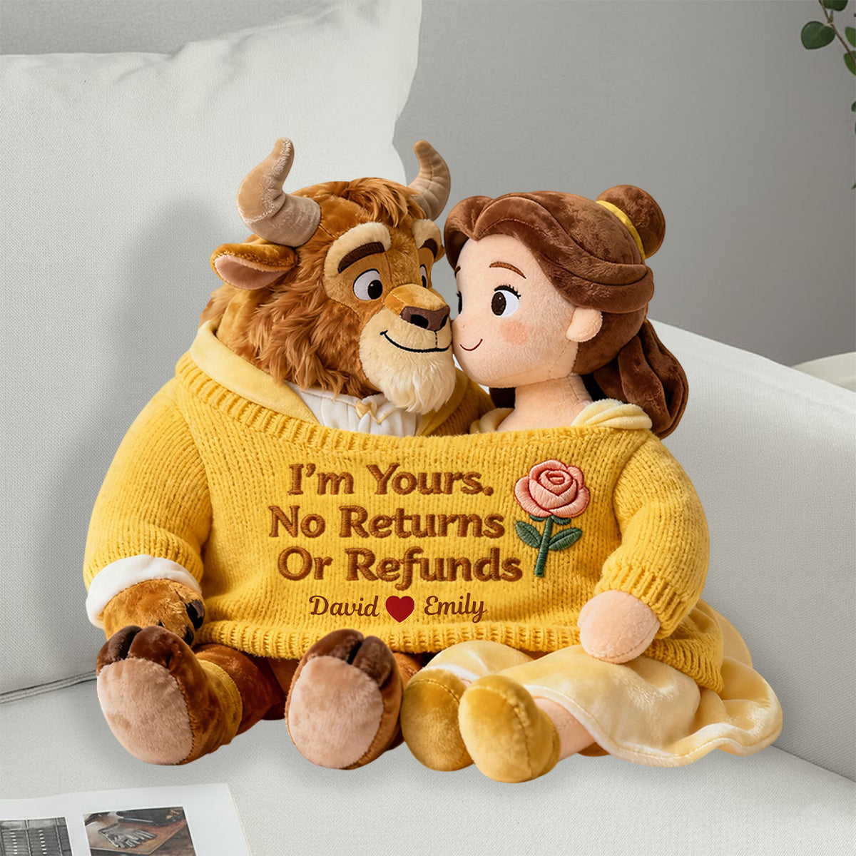 I'm Yours - Personalized Mouse Faux Fur Shaped Pillow