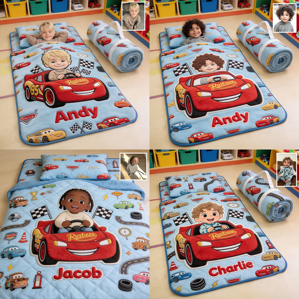 Racing Car Friend - Personalized Racing Lover Nap Mat