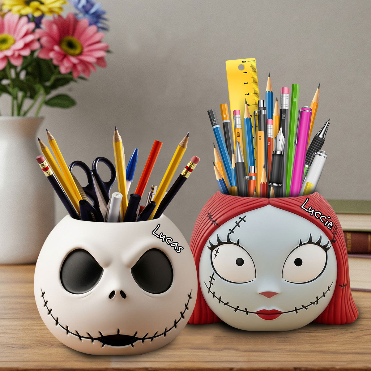 The Nightmare - Personalized Nightmare Wooden Pen Holder