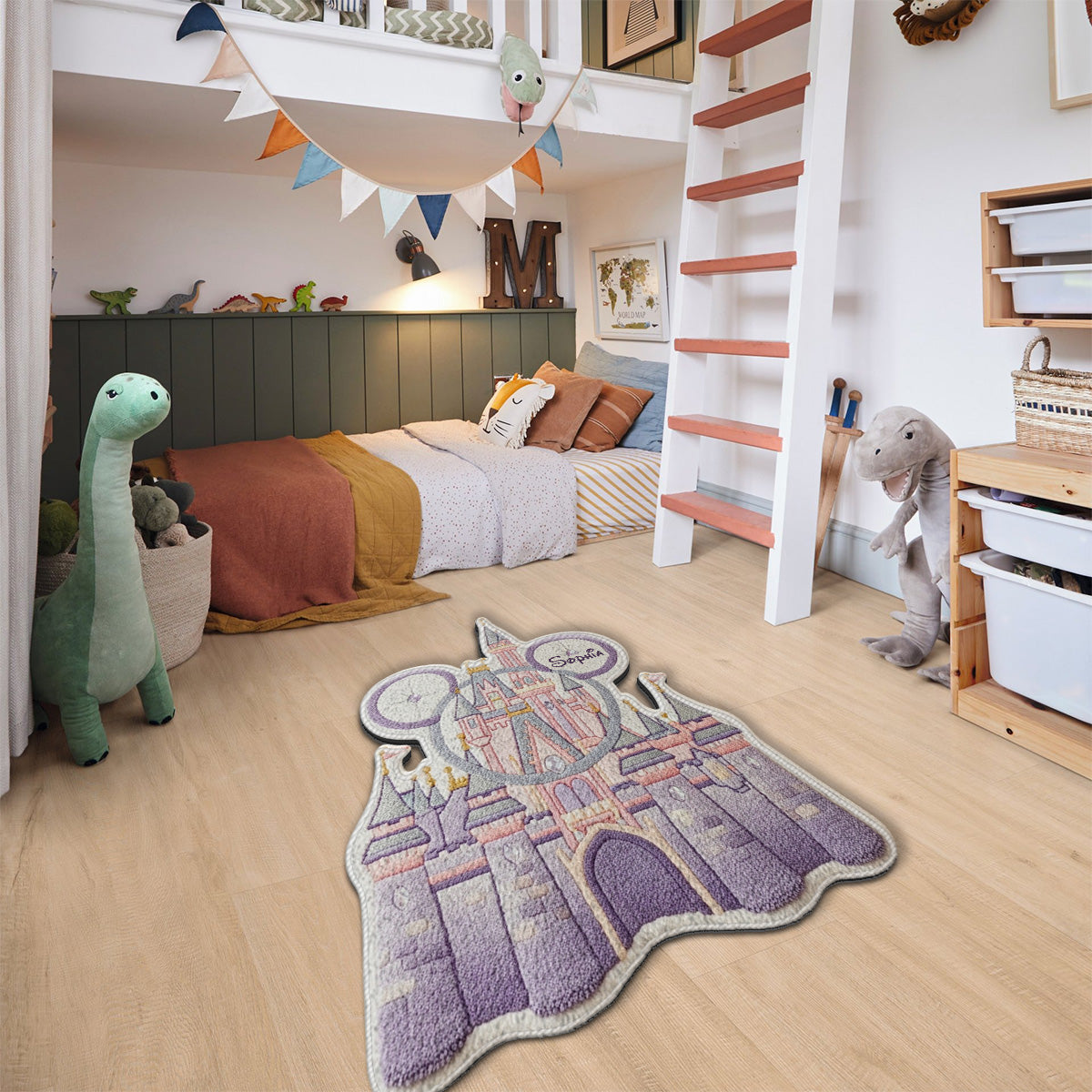 Magical Castle - Personalized Mouse Shaped Doormat/ Rug