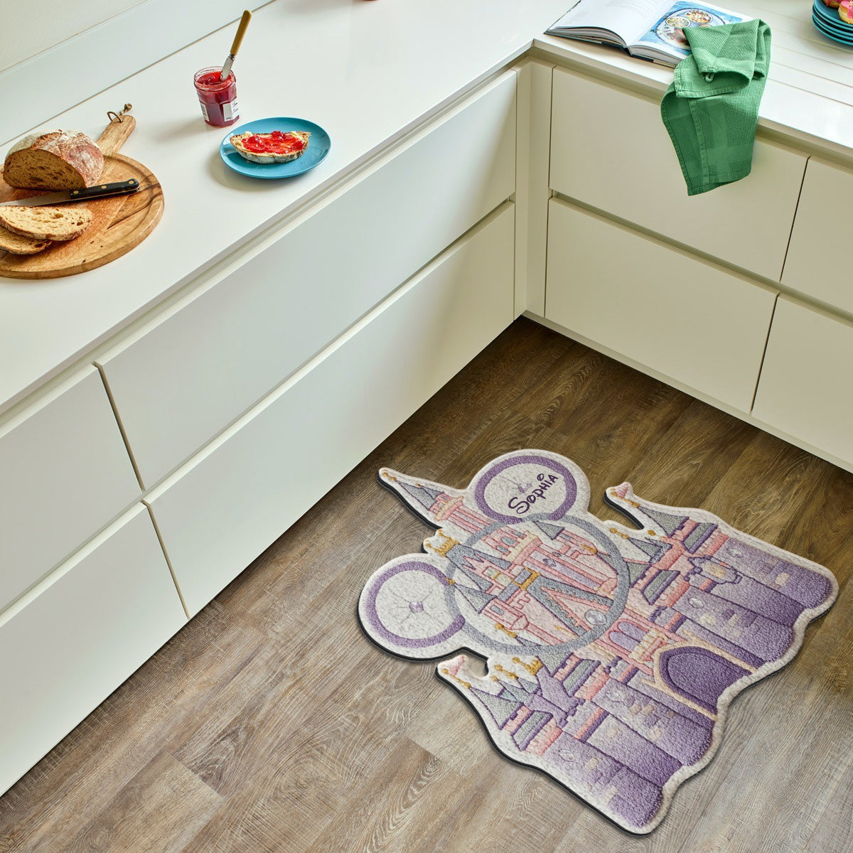 Magical Castle - Personalized Mouse Shaped Doormat/ Rug