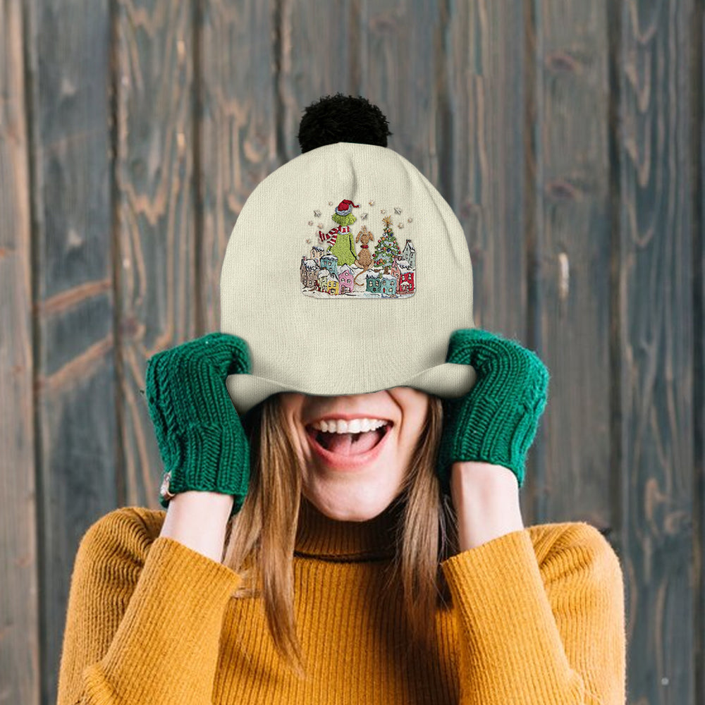 Merry Grinchmas - Personalized Stole Christmas Beanie Hat