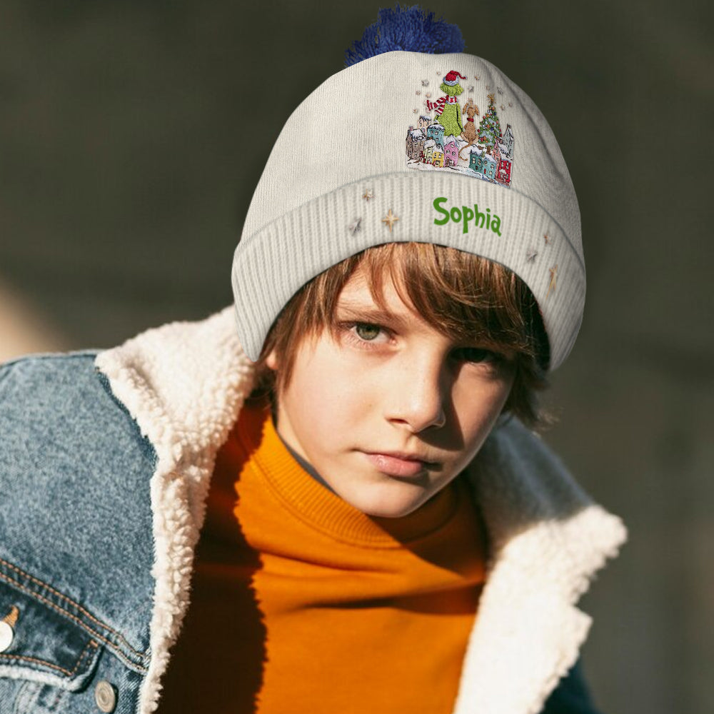 Merry Grinchmas - Personalized Stole Christmas Beanie Hat