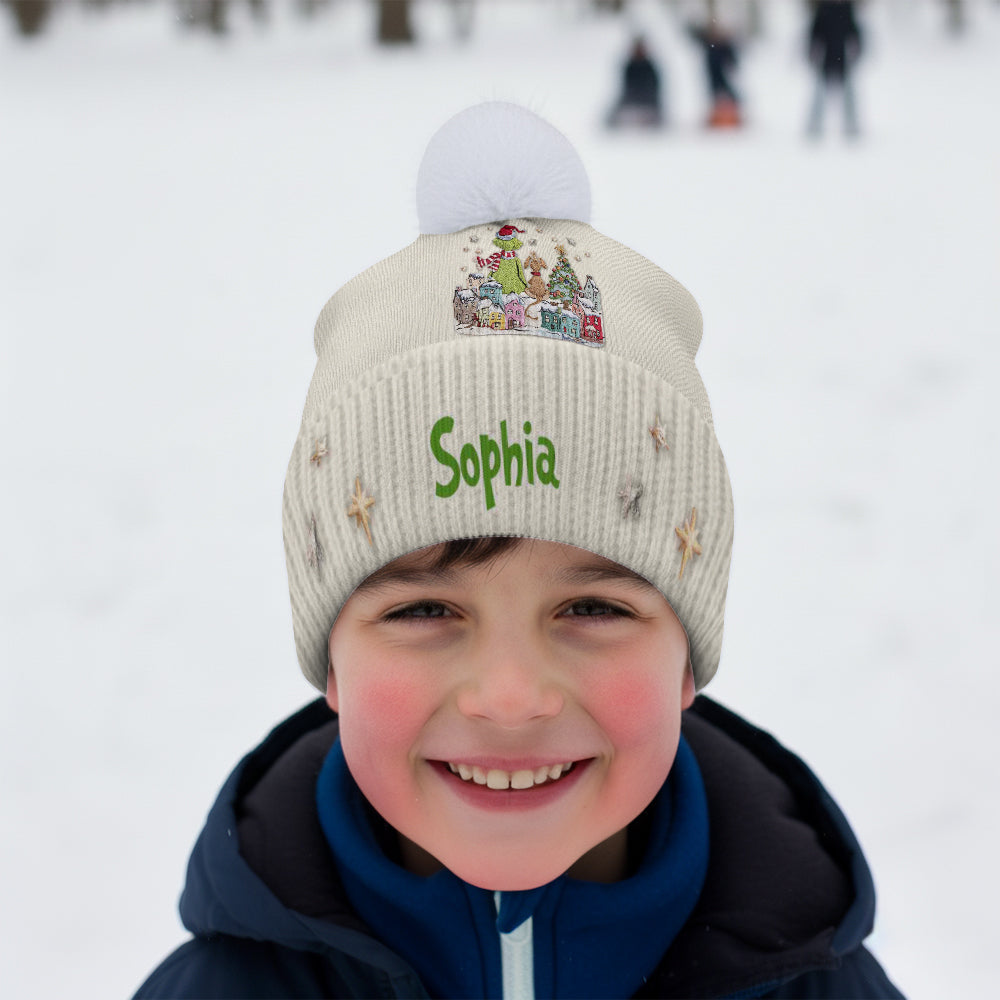 Merry Grinchmas - Personalized Stole Christmas Beanie Hat