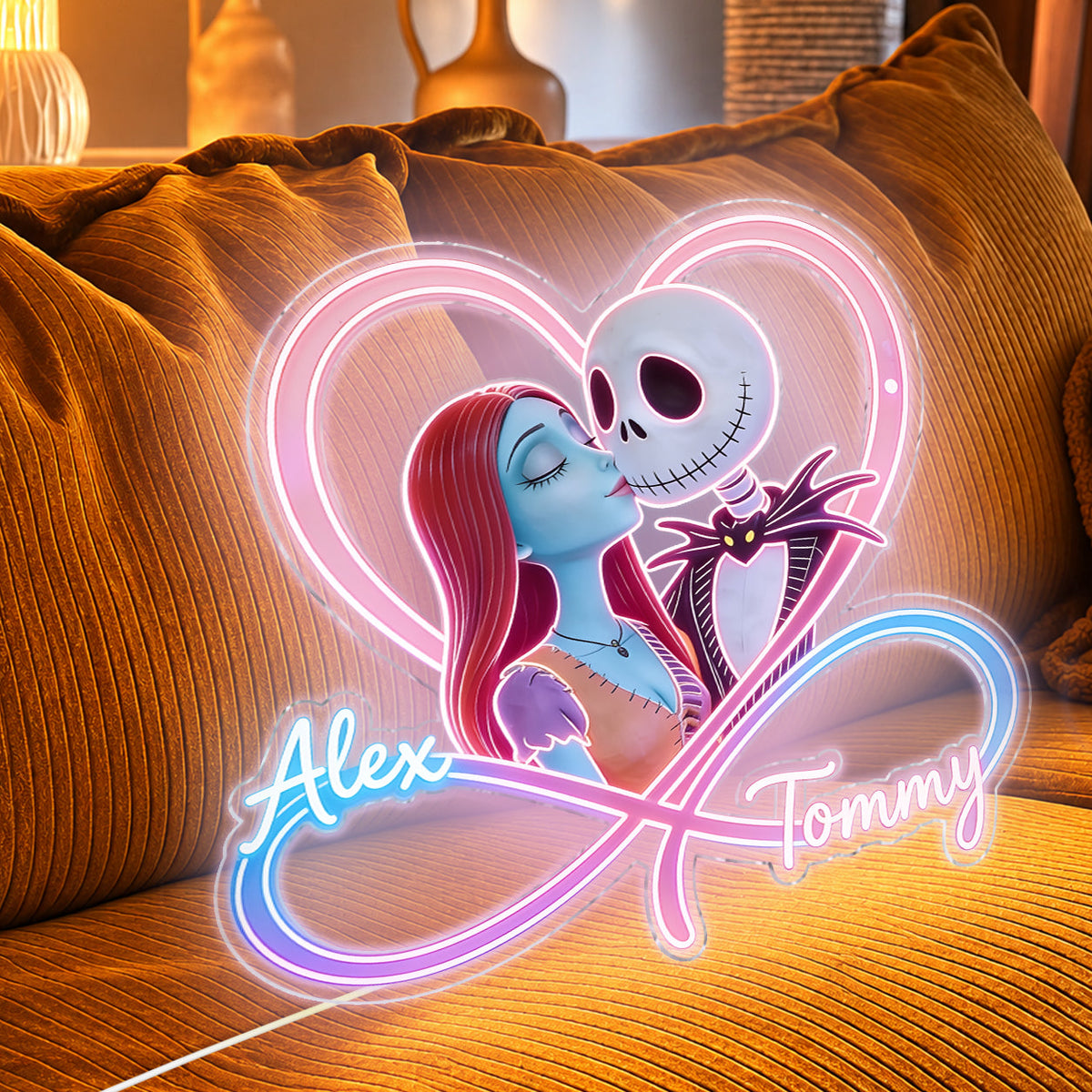 Love You Infinite - Personalized Nightmare Neon LED Light Sign