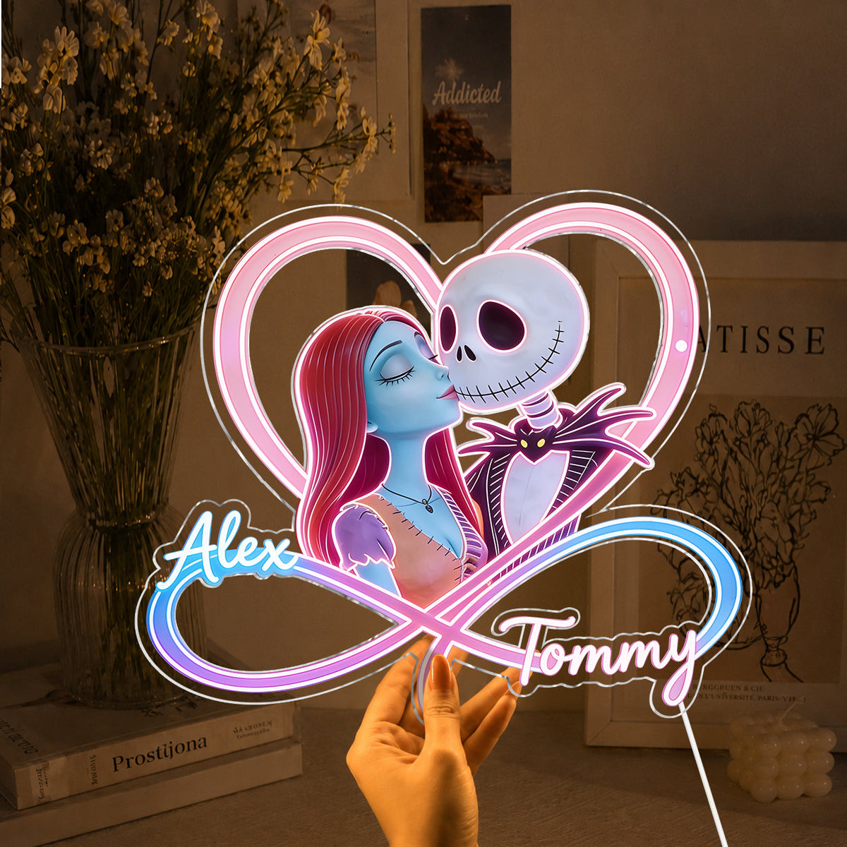 Love You Infinite - Personalized Nightmare Neon LED Light Sign