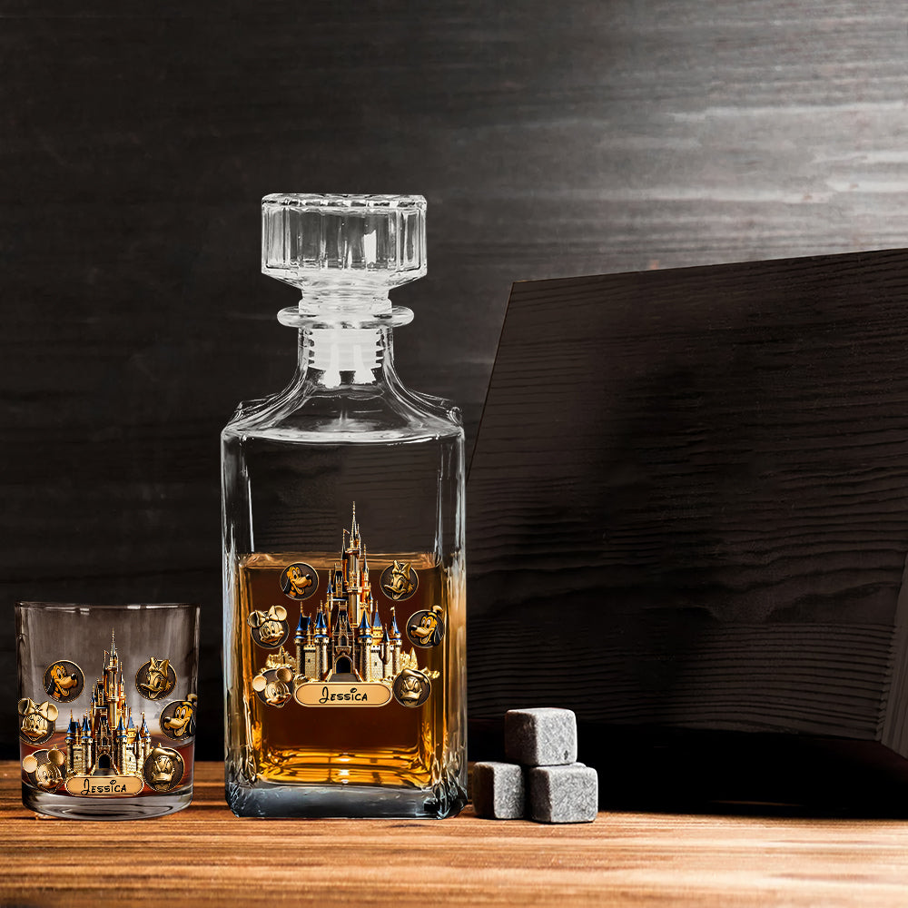 The Magical Castle - Personalized Mouse Whiskey Decanter Set