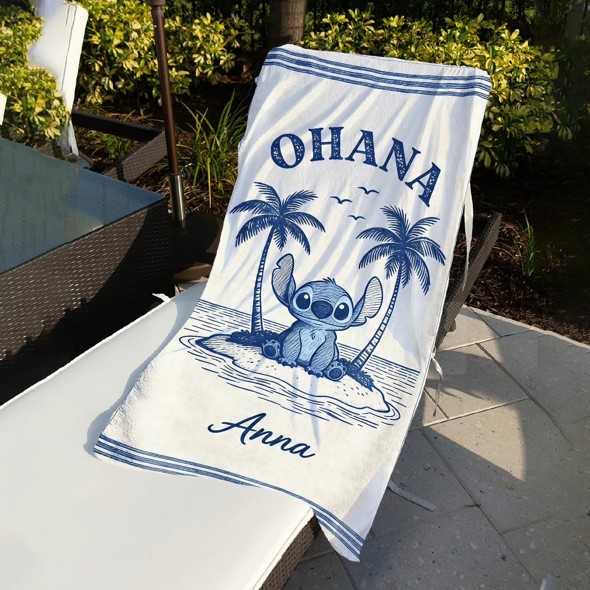 Ohana - Personalized Ohana Quick-dry Beach Towel/ Bath Towel