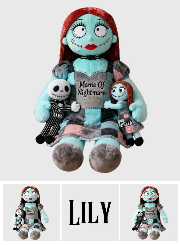 Mama Of Nightmares - Personalized Nightmare Premium Faux Fur Pillow