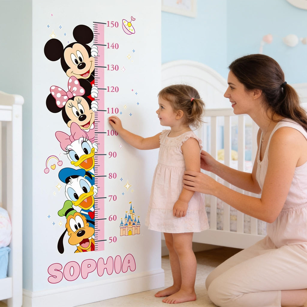 Magical Grow Chart - Personalized Mouse Height Decal