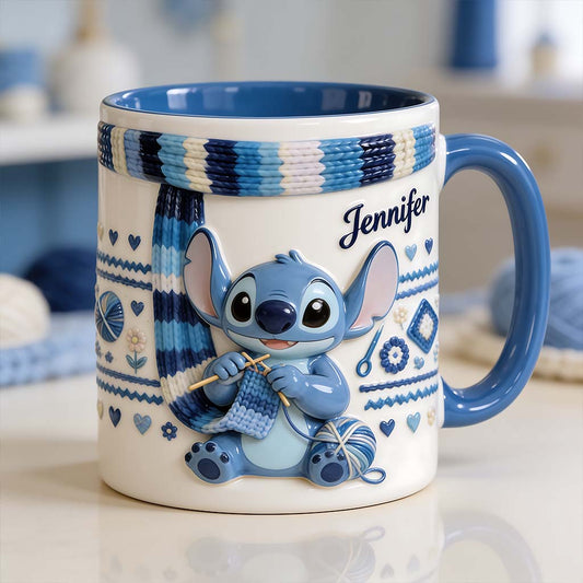Ohana Loves Crocheting - Personalized Ohana Accent Mug & Coaster