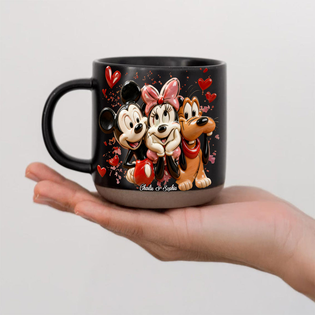 You And Me - Personalized Mouse Printed Pottery Mug