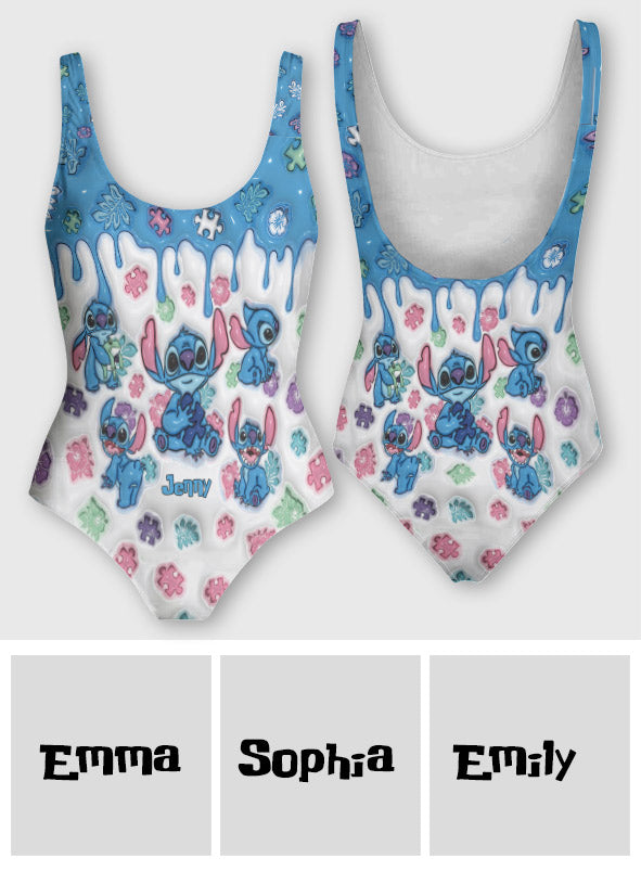 Ohana Means Family - Personalized Ohana Women Swimming Bodysuit