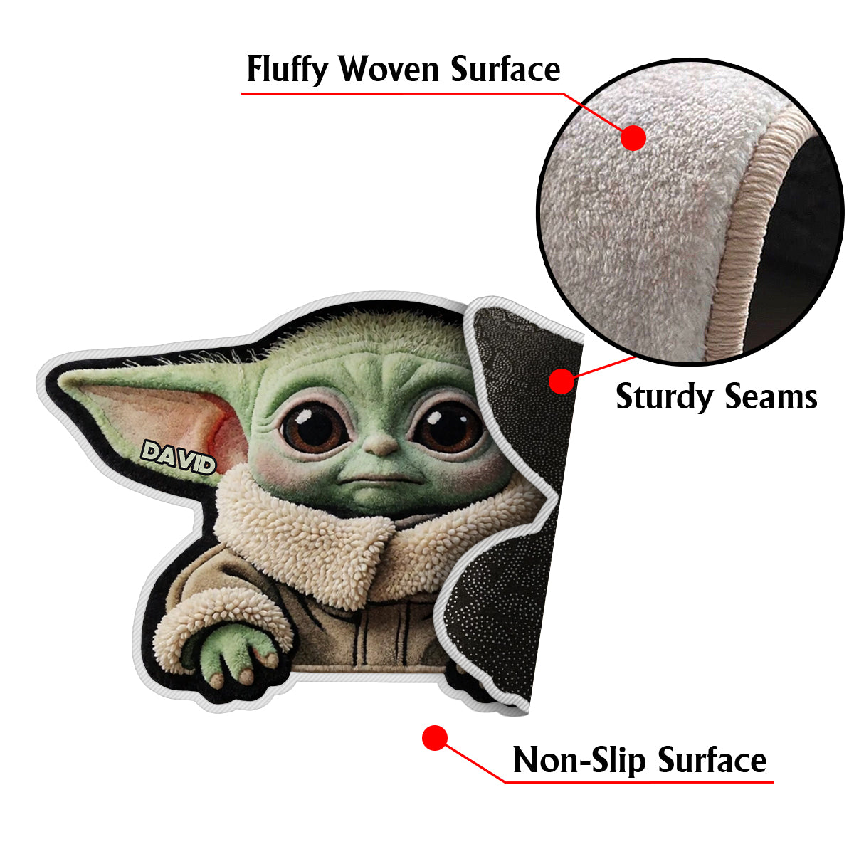 Cute Baby - Personalized The Force Non-Slip Tufted Rug