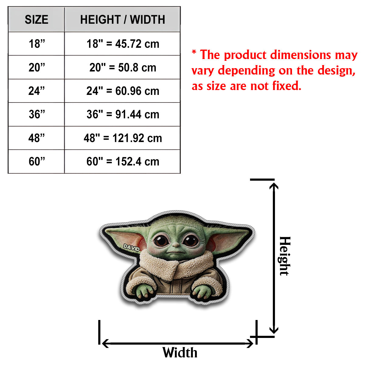 Cute Baby - Personalized The Force Non-Slip Tufted Rug