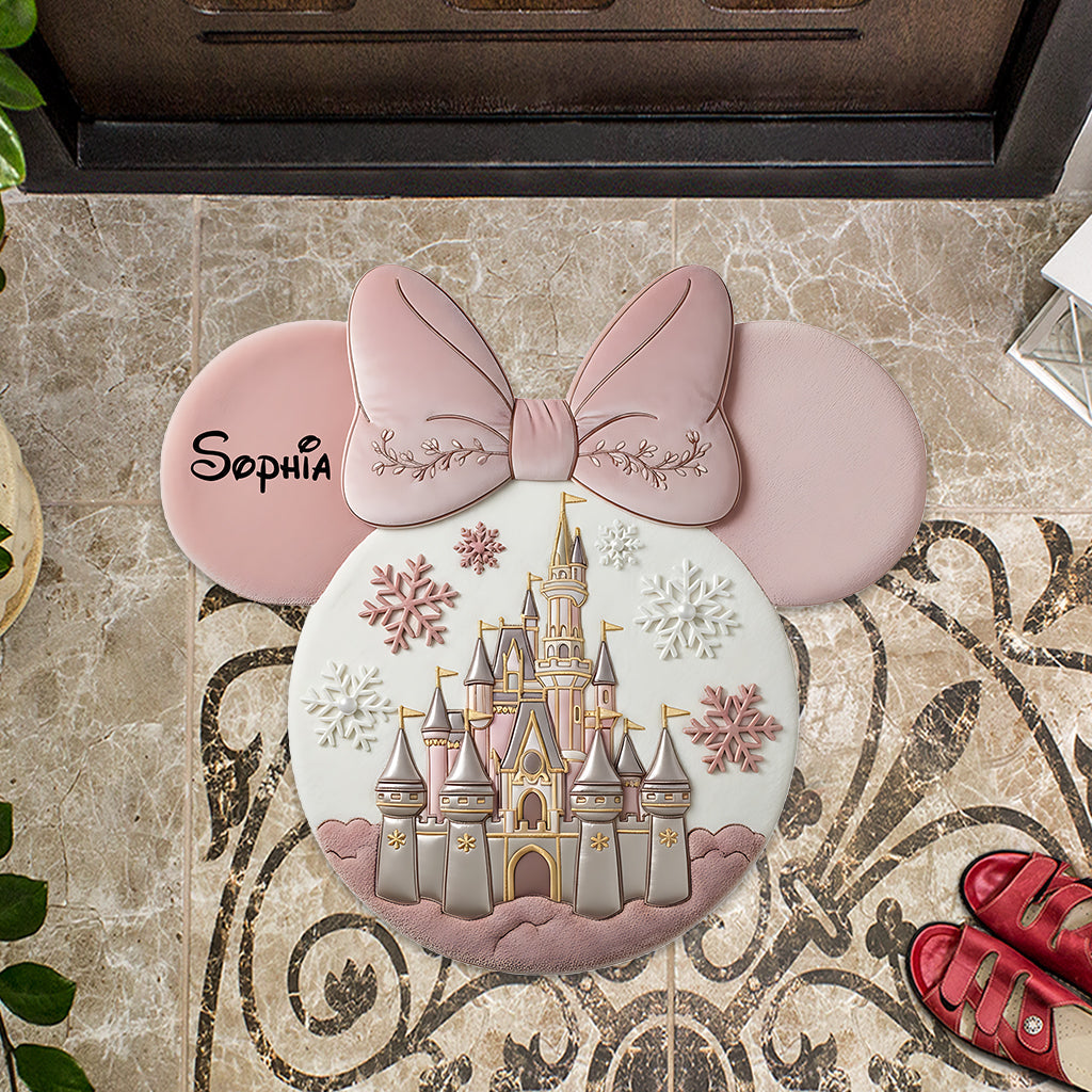 Magical Castle - Personalized Mouse Shaped Doormat/ Rug