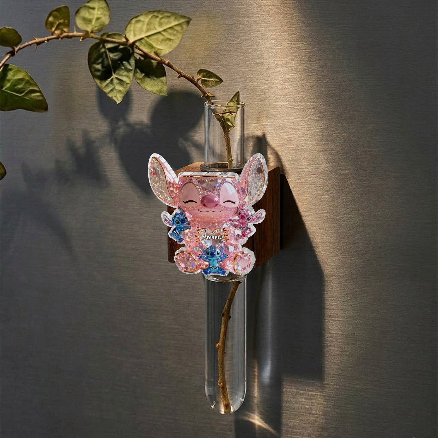 Cute Sparkling Alien - Personalized Ohana Magnetic Flower Vase