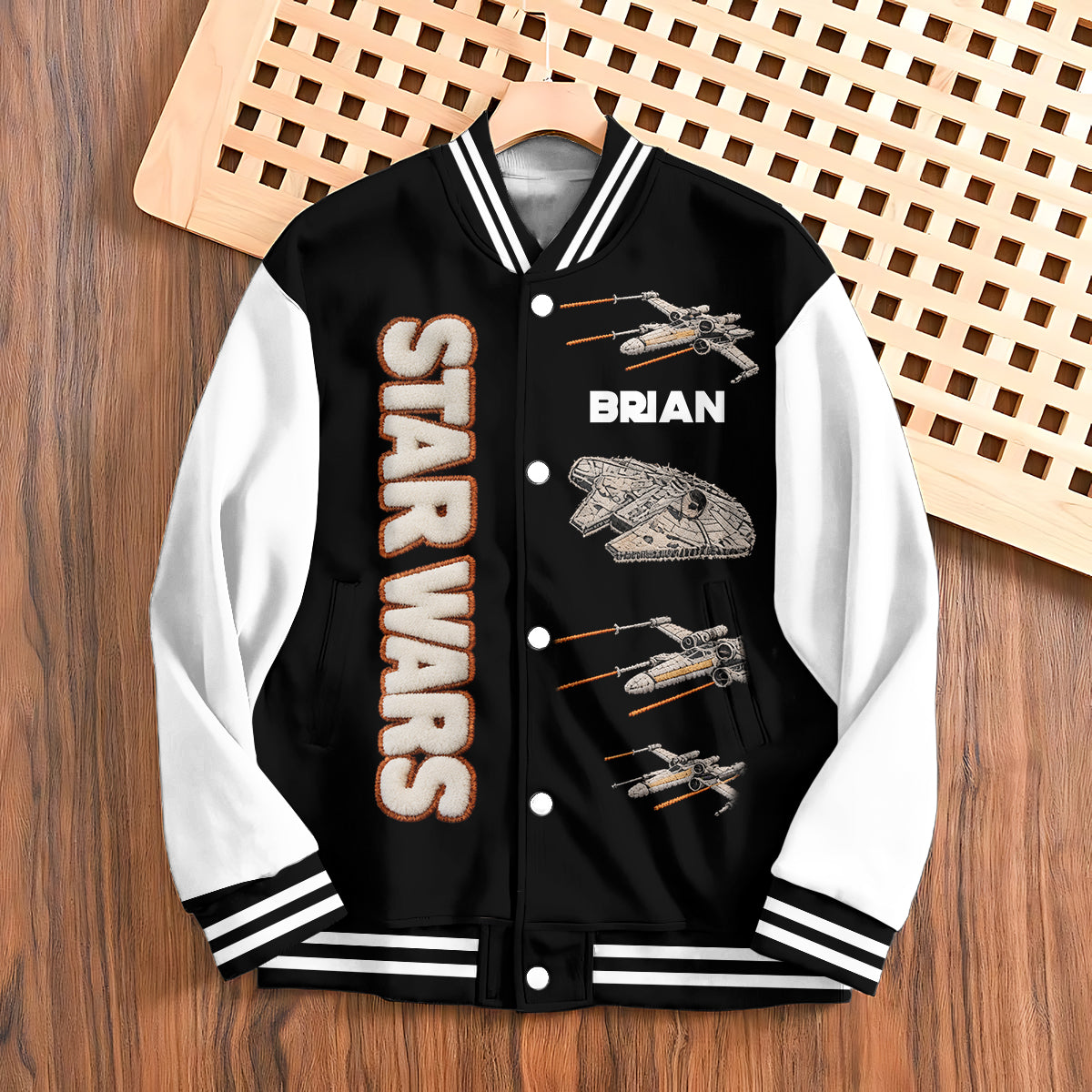 Pew Pew Pew - Personalized The Force Varsity Jacket