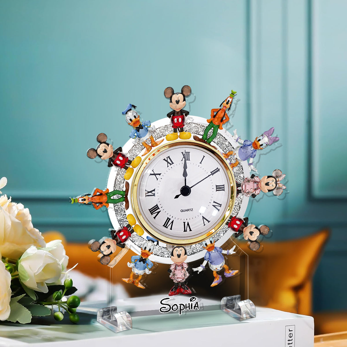 Mouse Club House - Personalized Mouse Acrylic Clock Plaque