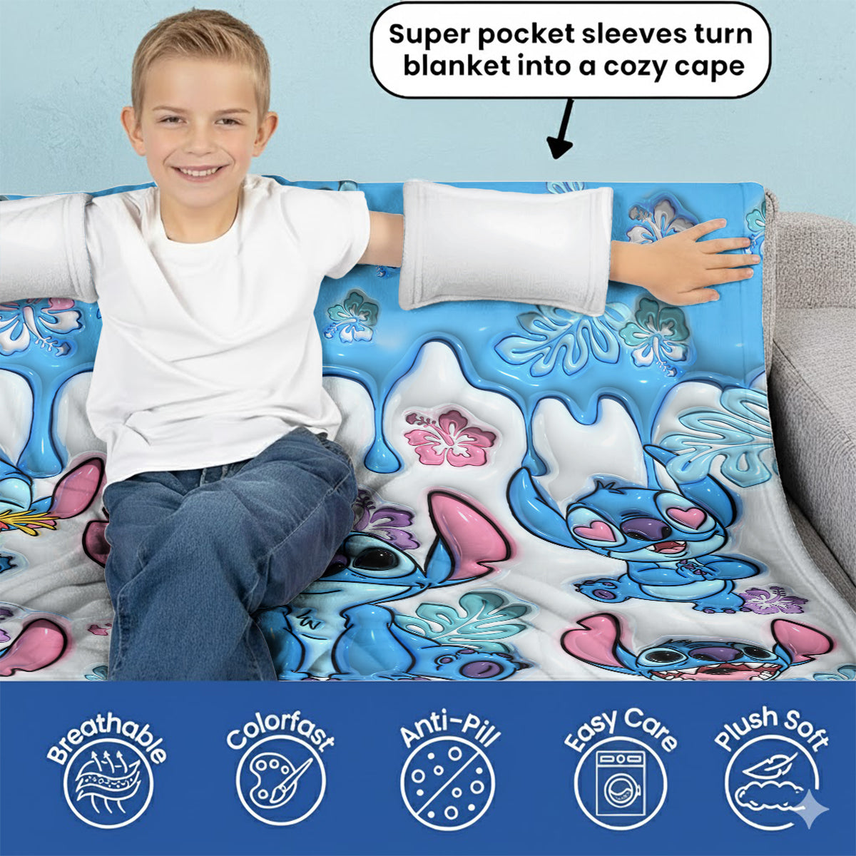 Ohana Means Family - Personalized Ohana Wearable Blanket