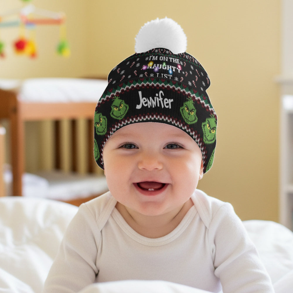 I'm On The Naughty List Cartoon Magical Mouse - Personalized Stole Christmas Beanie Hat