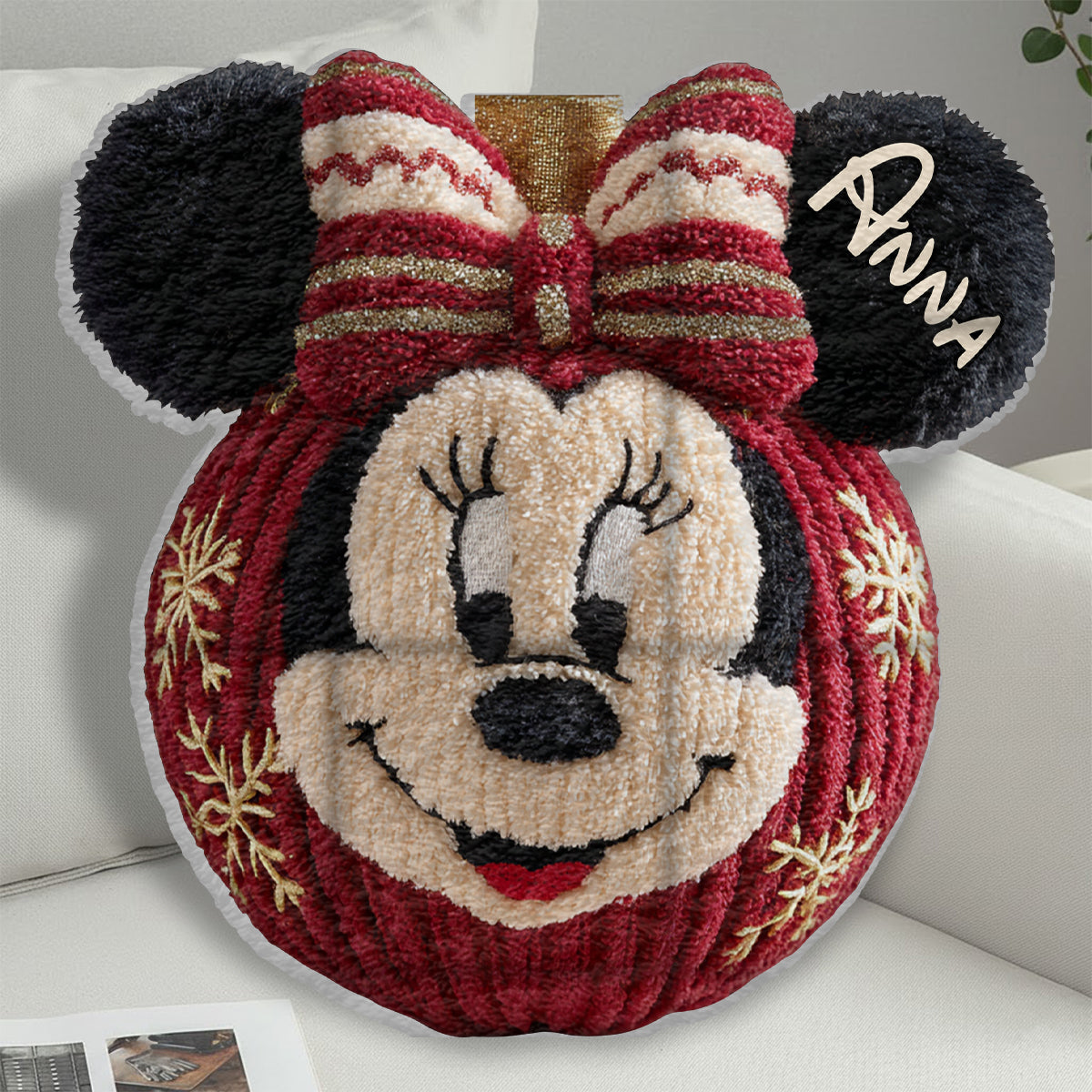 Magical Friends And Christmas Gift - Personalized Mouse Faux Fur Shaped Pillow