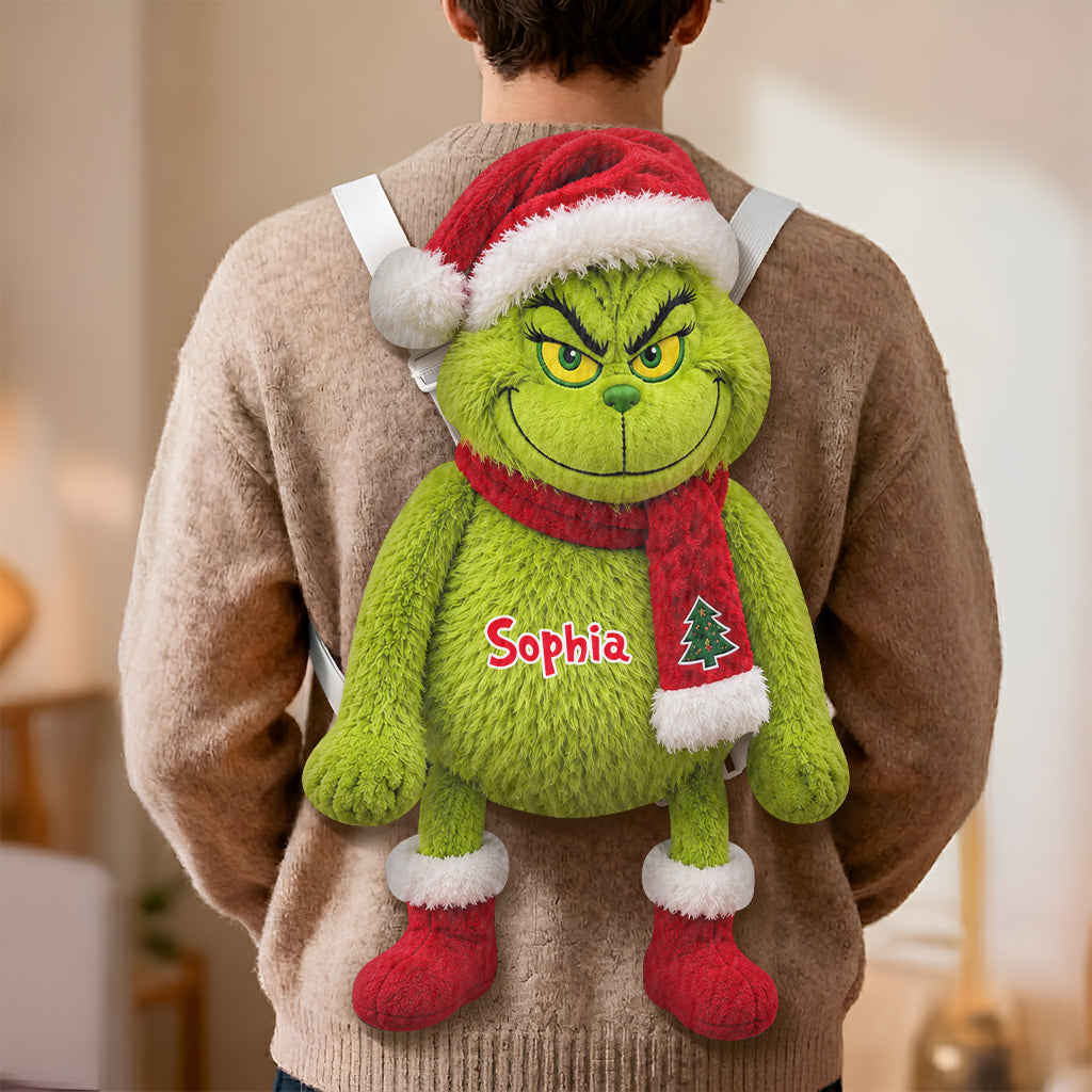 Funny Christmas - Personalized Stole Christmas Plush Backpack