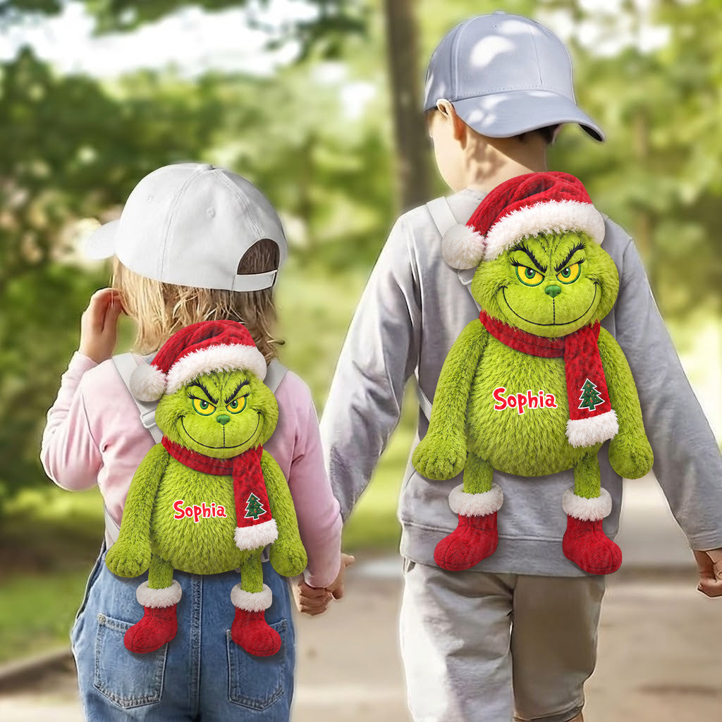 Funny Christmas - Personalized Stole Christmas Plush Backpack