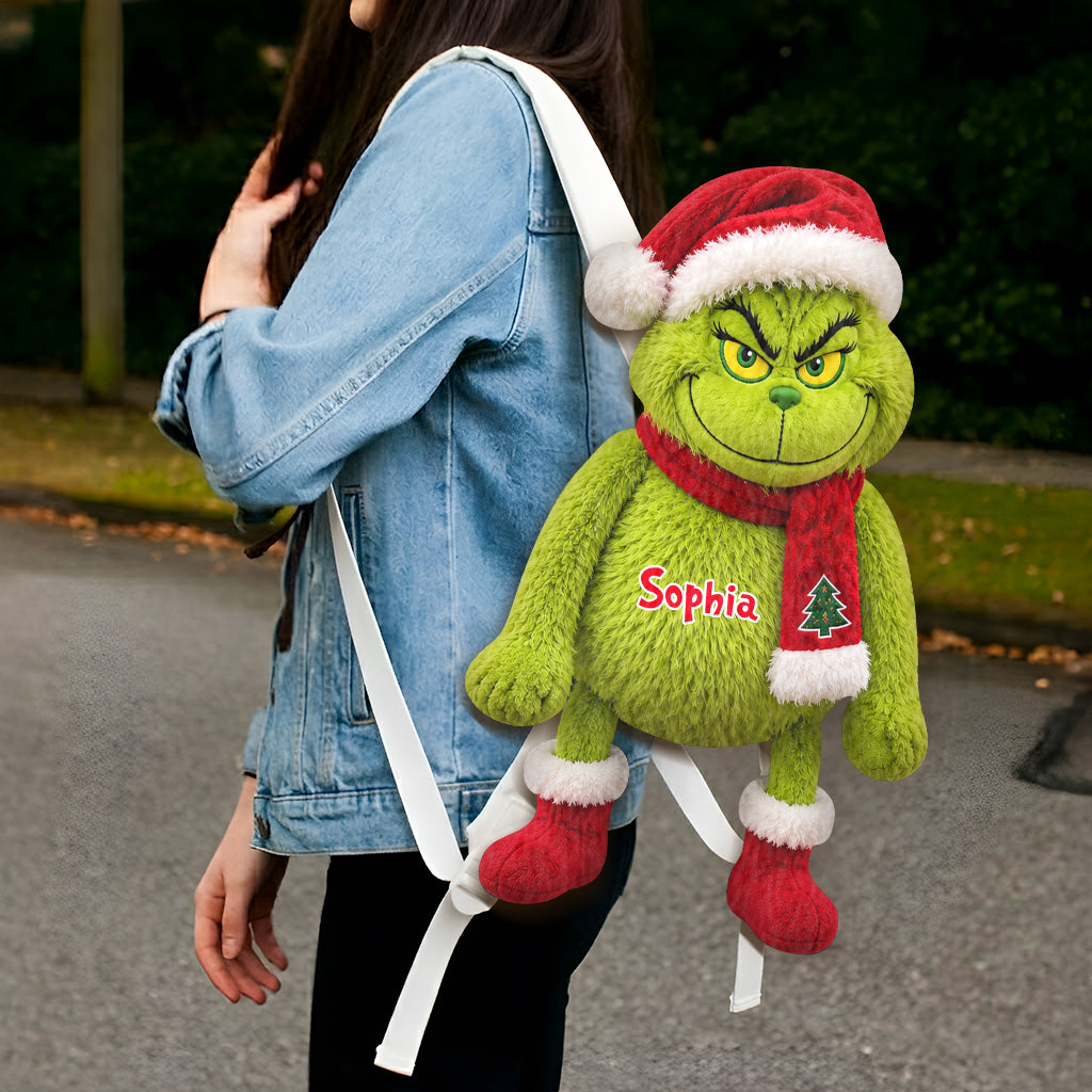 Funny Christmas - Personalized Stole Christmas Plush Backpack