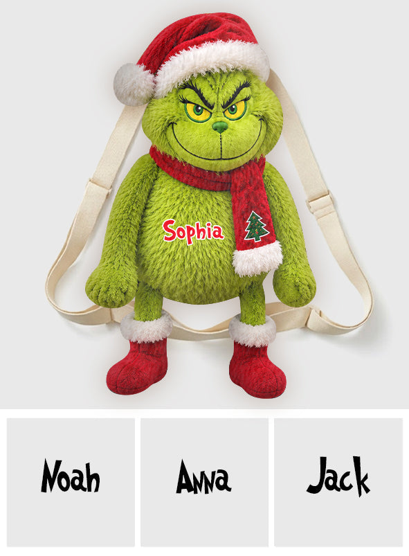 Funny Christmas - Personalized Stole Christmas Plush Backpack