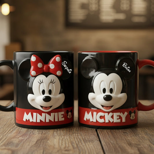Big Ears Friend - Personalized Mouse Accent Mug & Coaster