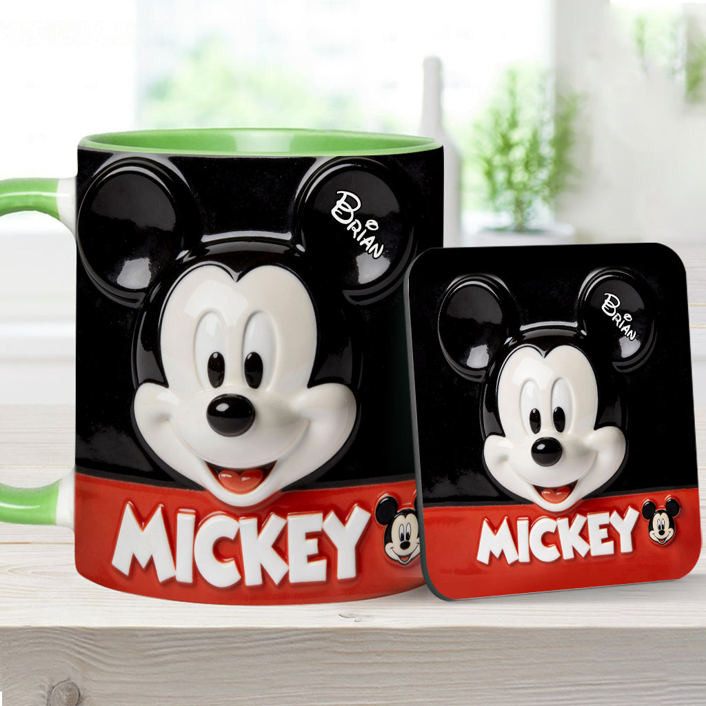 Big Ears Friend - Personalized Mouse Accent Mug & Coaster