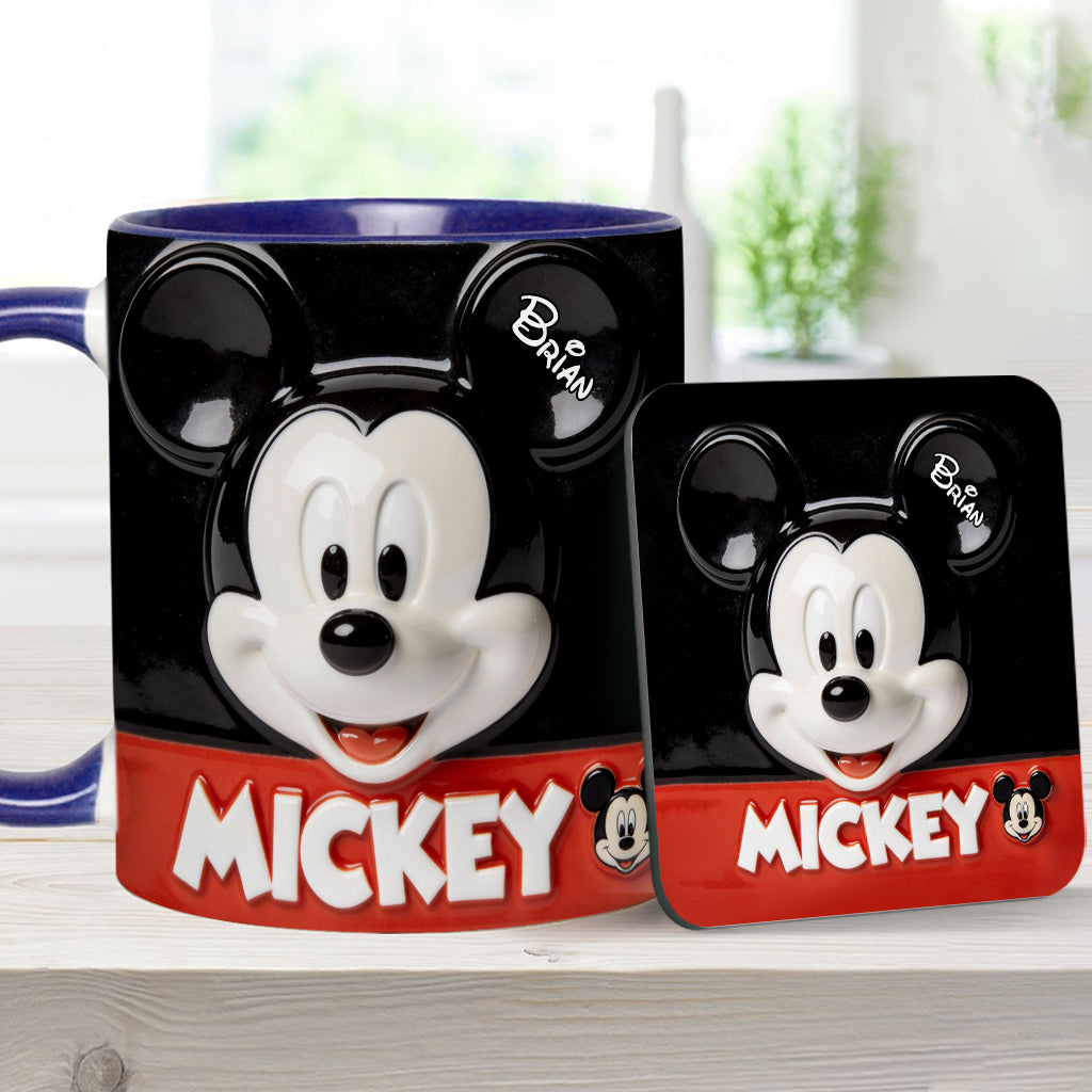 Big Ears Friend - Personalized Mouse Accent Mug & Coaster