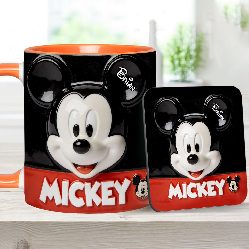 Big Ears Friend - Personalized Mouse Accent Mug & Coaster