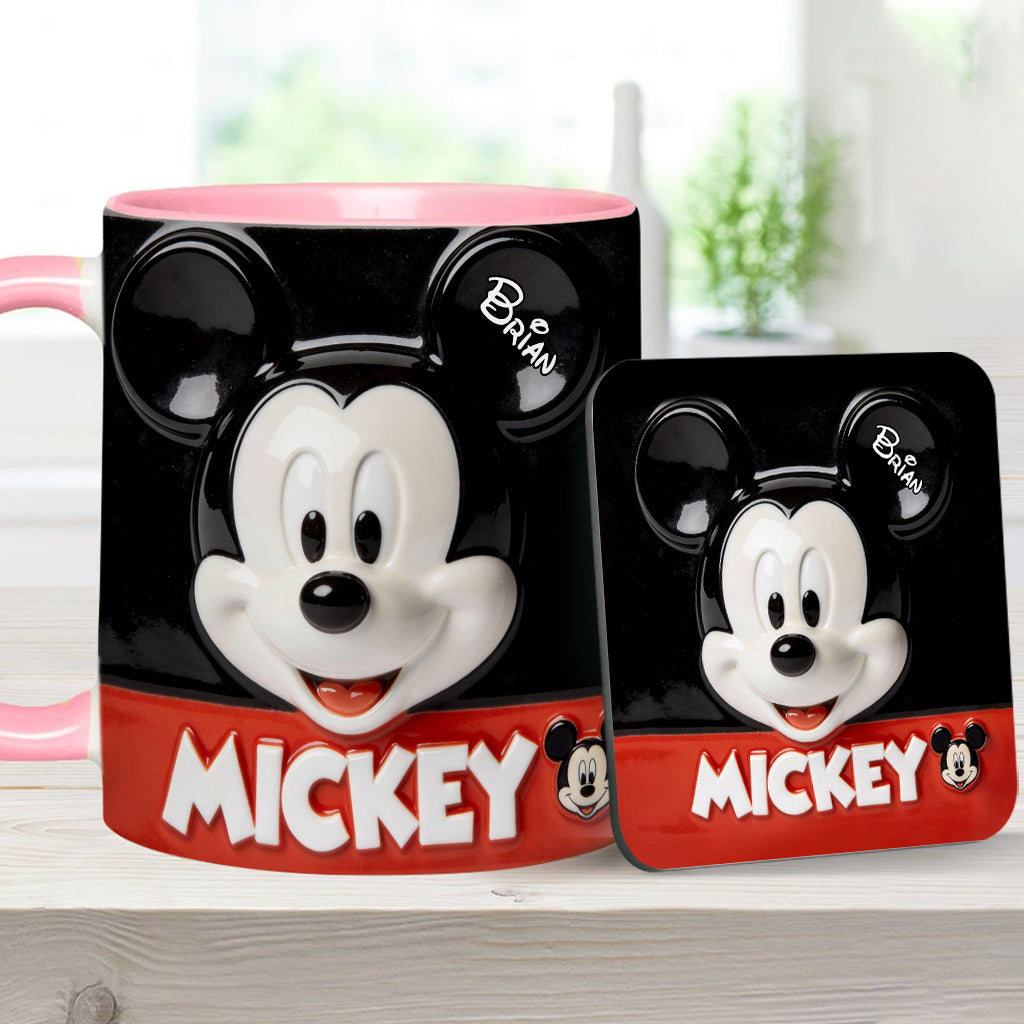 Big Ears Friend - Personalized Mouse Accent Mug & Coaster