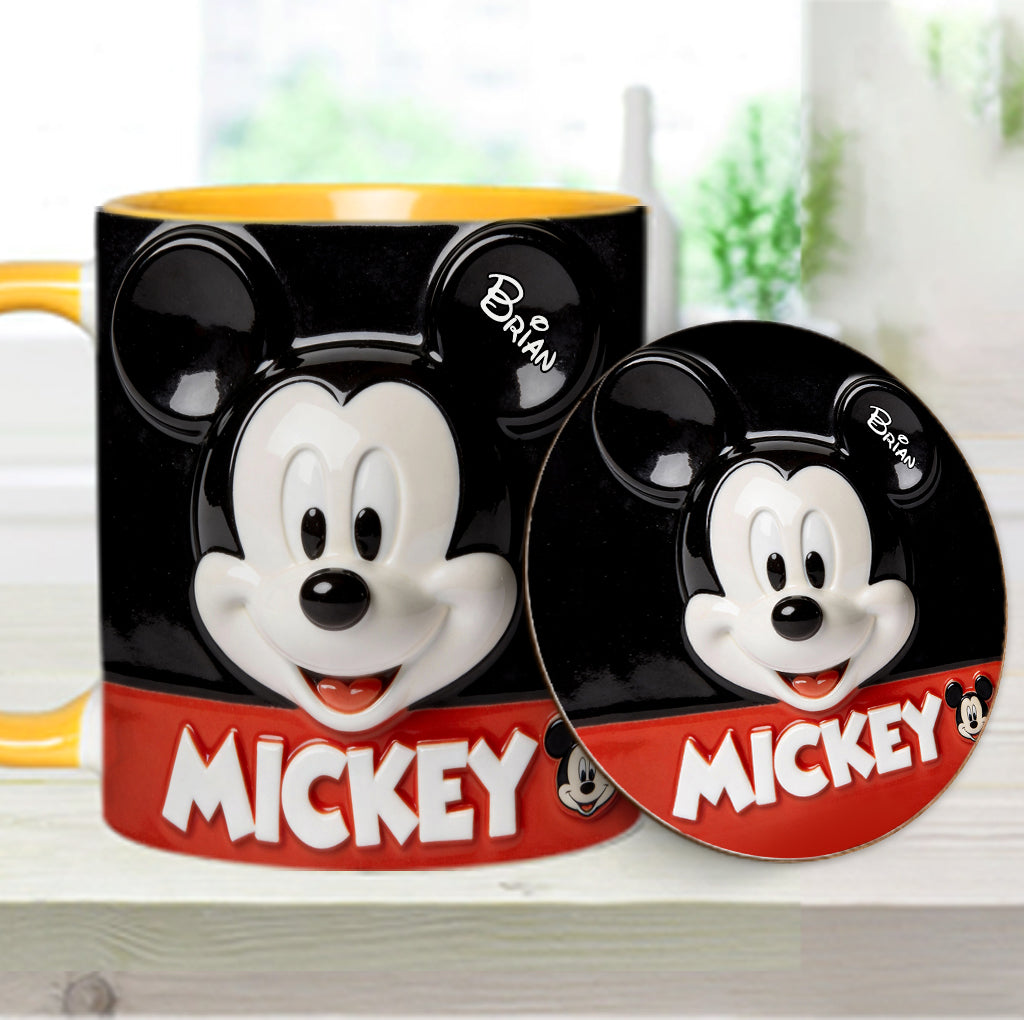 Big Ears Friend - Personalized Mouse Accent Mug & Coaster
