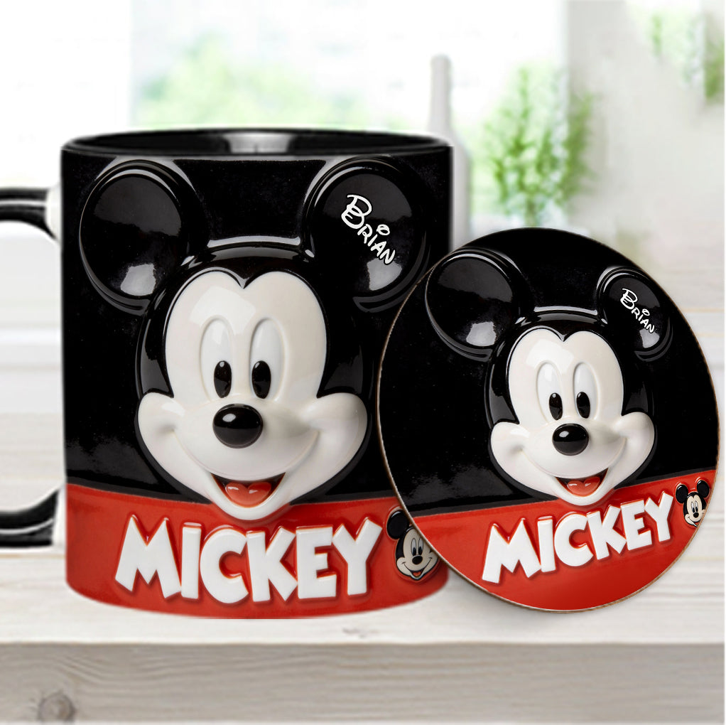 Big Ears Friend - Personalized Mouse Accent Mug & Coaster