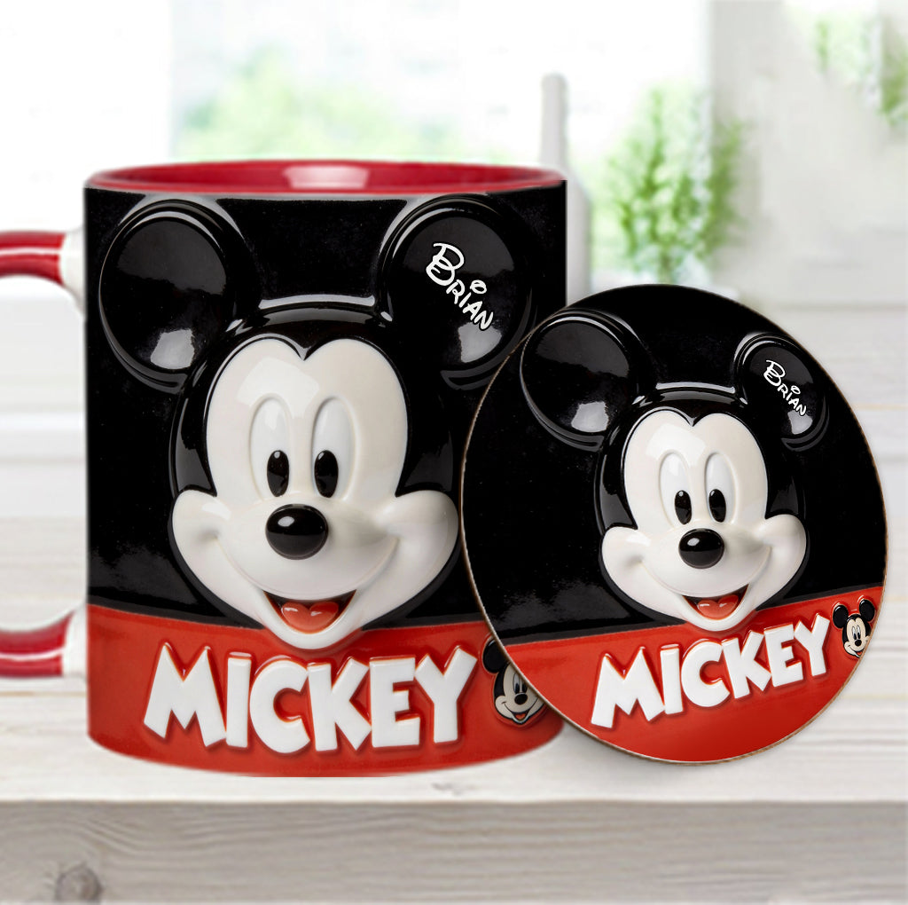 Big Ears Friend - Personalized Mouse Accent Mug & Coaster