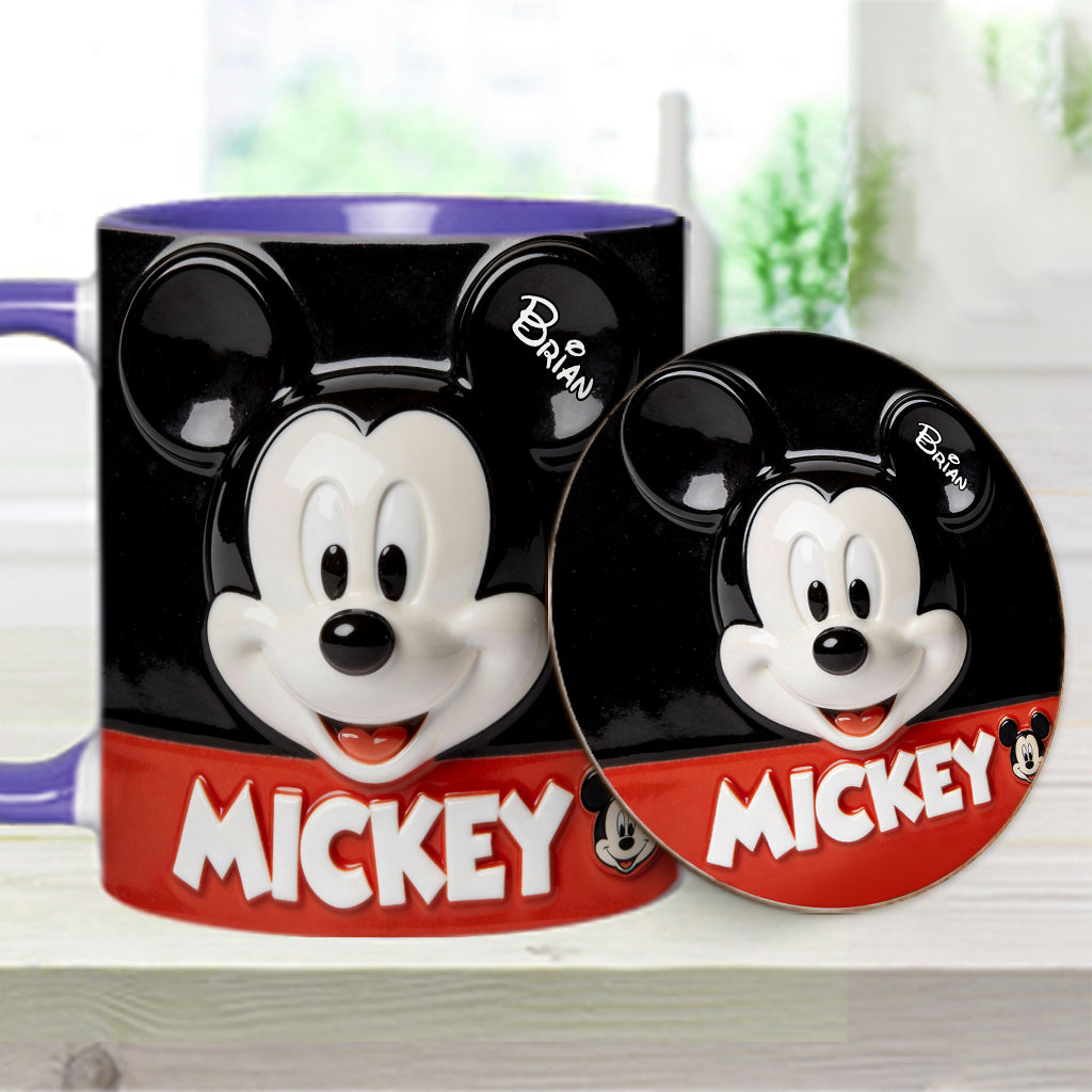 Big Ears Friend - Personalized Mouse Accent Mug & Coaster