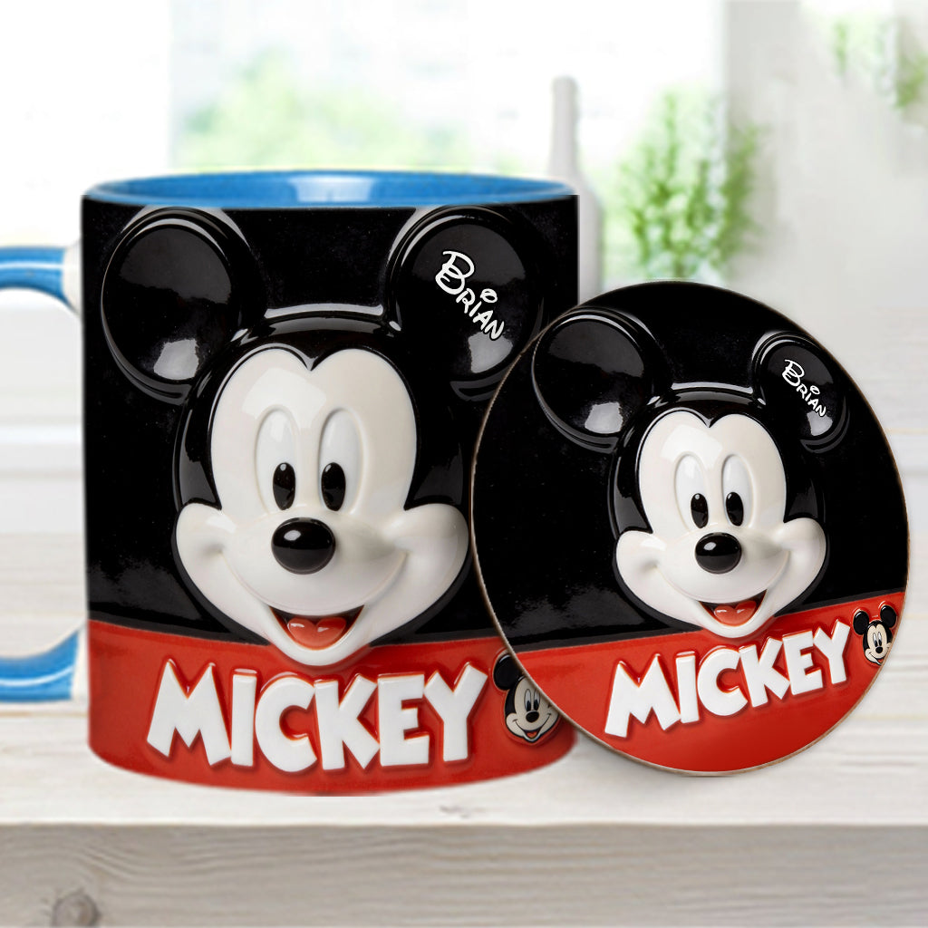 Big Ears Friend - Personalized Mouse Accent Mug & Coaster