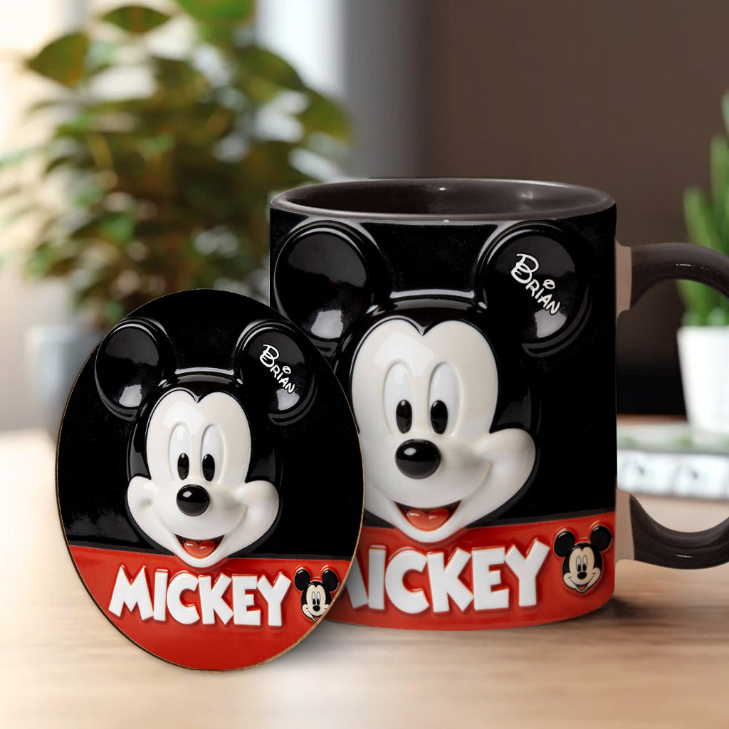 Big Ears Friend - Personalized Mouse Accent Mug & Coaster