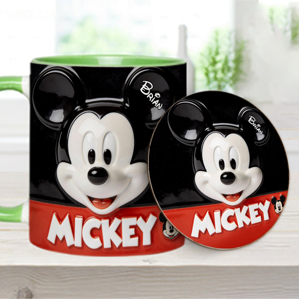 Big Ears Friend - Personalized Mouse Accent Mug & Coaster