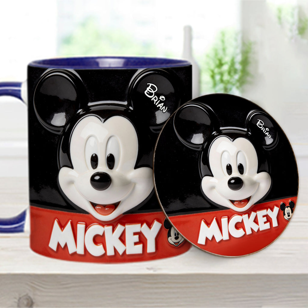Big Ears Friend - Personalized Mouse Accent Mug & Coaster