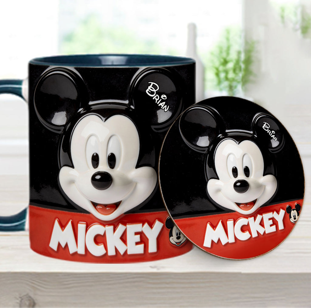 Big Ears Friend - Personalized Mouse Accent Mug & Coaster