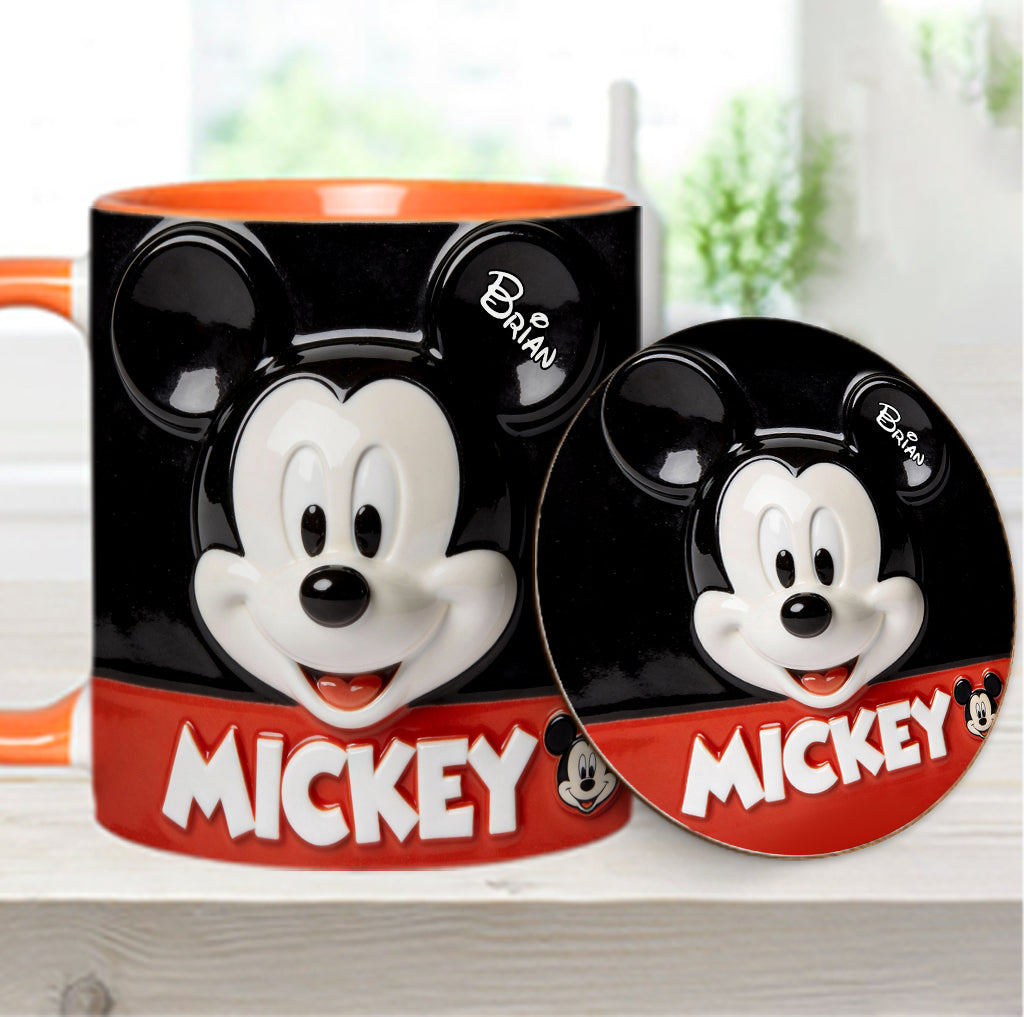 Big Ears Friend - Personalized Mouse Accent Mug & Coaster