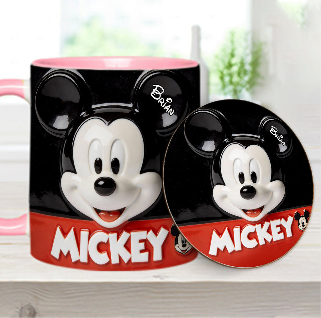 Big Ears Friend - Personalized Mouse Accent Mug & Coaster